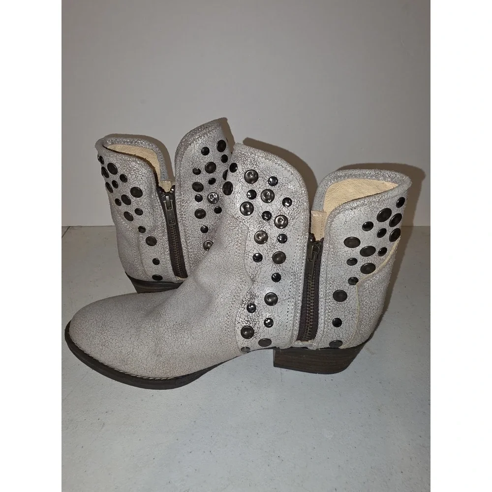 Corkeys Girl Toledo Western Boot Women's Size 10 Tan Distressed Bootie Rare